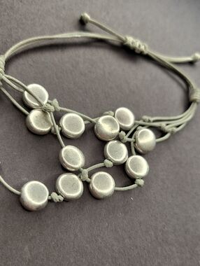 Handmade Silver Bead Bracelet